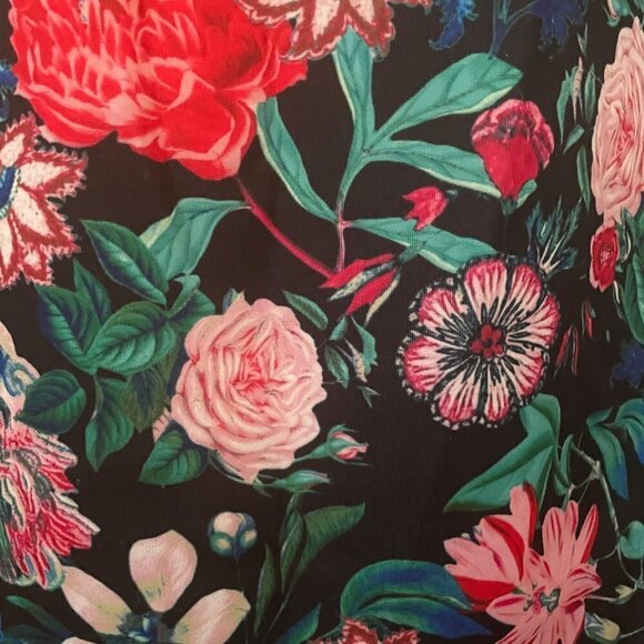 Project Runway Floral Print stretch fitted bodycon midi Dress Size medium - Picture 5 of 9